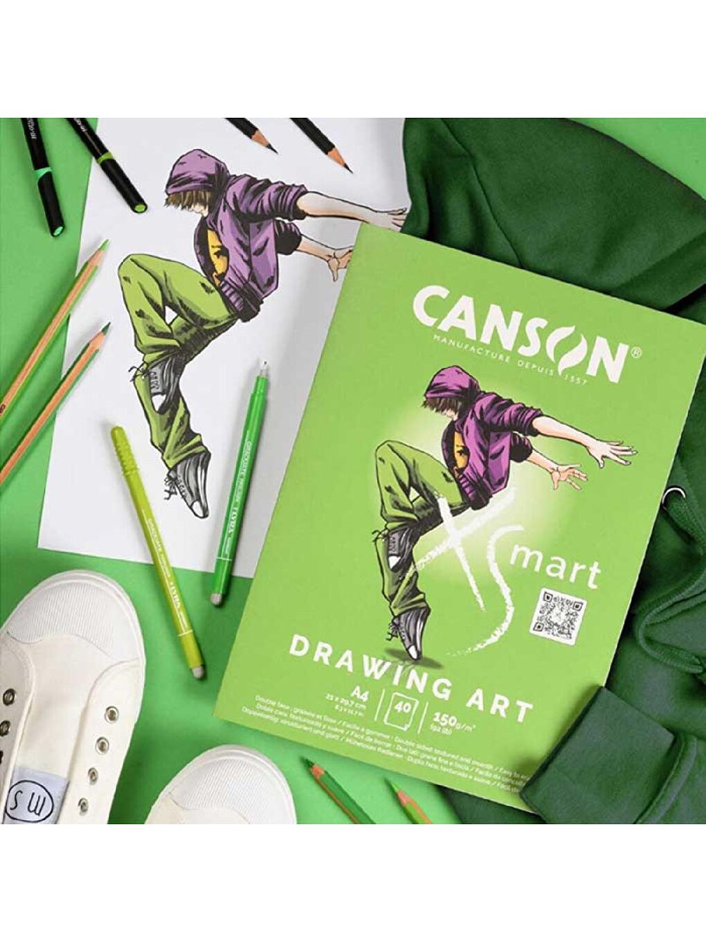 XSmart Drawing Art A4 40 Yaprak 150 gr Çizim Defteri (C32250P002)