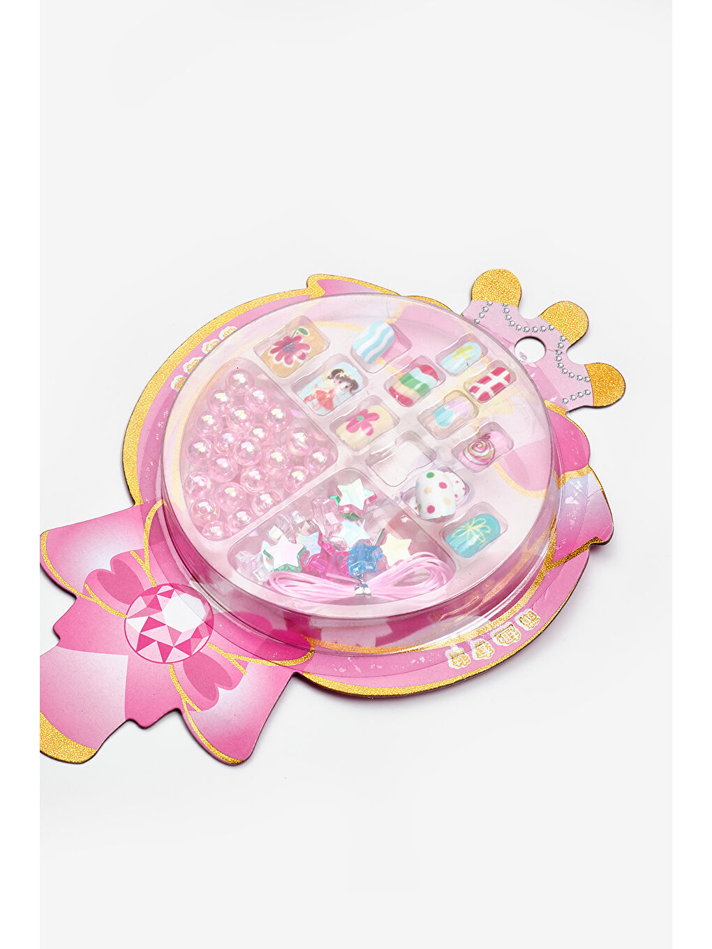 Karışık Çok Renkli  Takma Tırnak ve Bileklik Seti-1