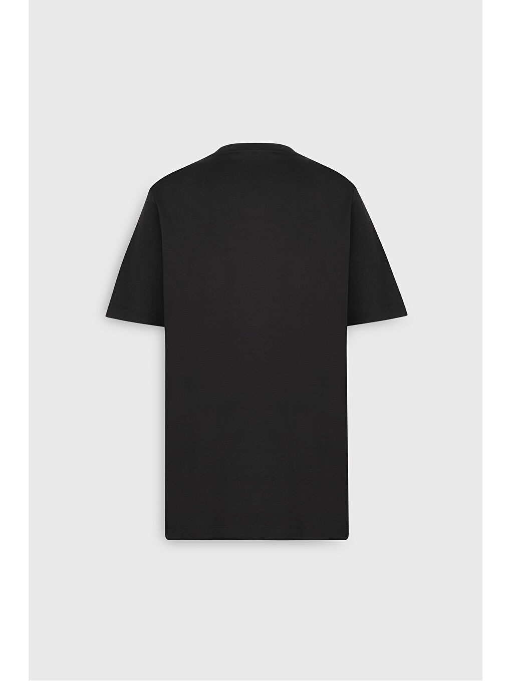 Erkek Siyah %100 Pamuk Modern Fit Normal Kesim Bisiklet Yaka Tişört-8