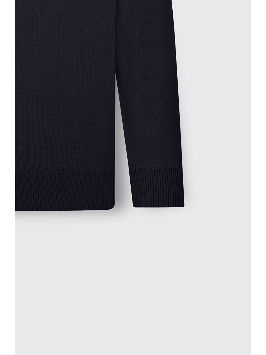 Erkek Lacivert Pamuklu Standart Fit Normal Kesim Polo Yaka Triko Kazak-8