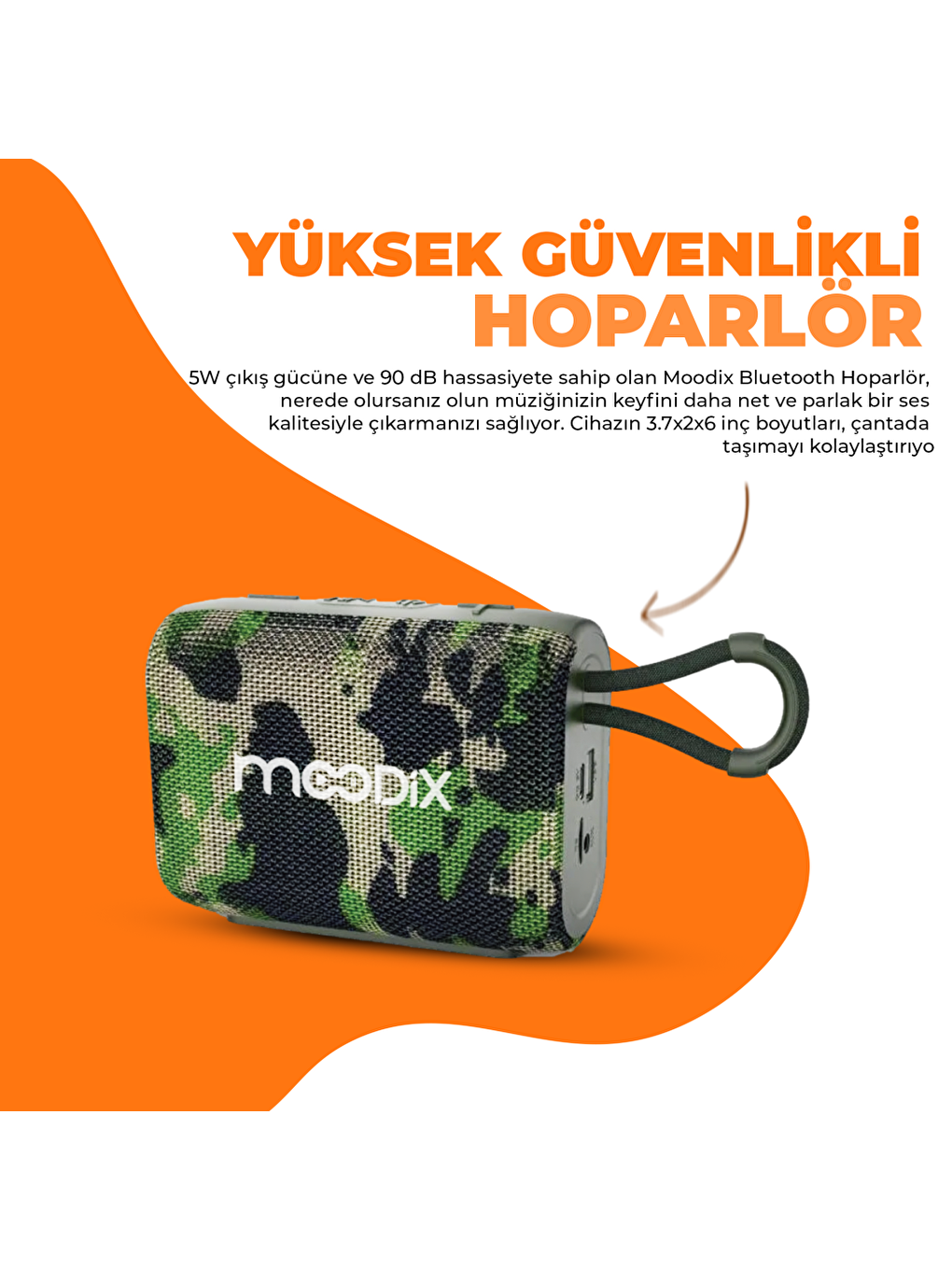 KI23TM02 Bluetooth Hoparlör Kamuflaj 5W-3