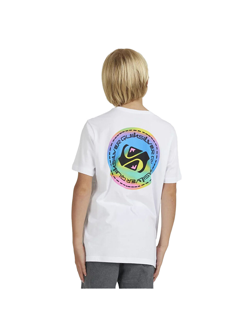 Beyaz Colour Flow Yth Erkek Çocuk Renkli Tişört-2