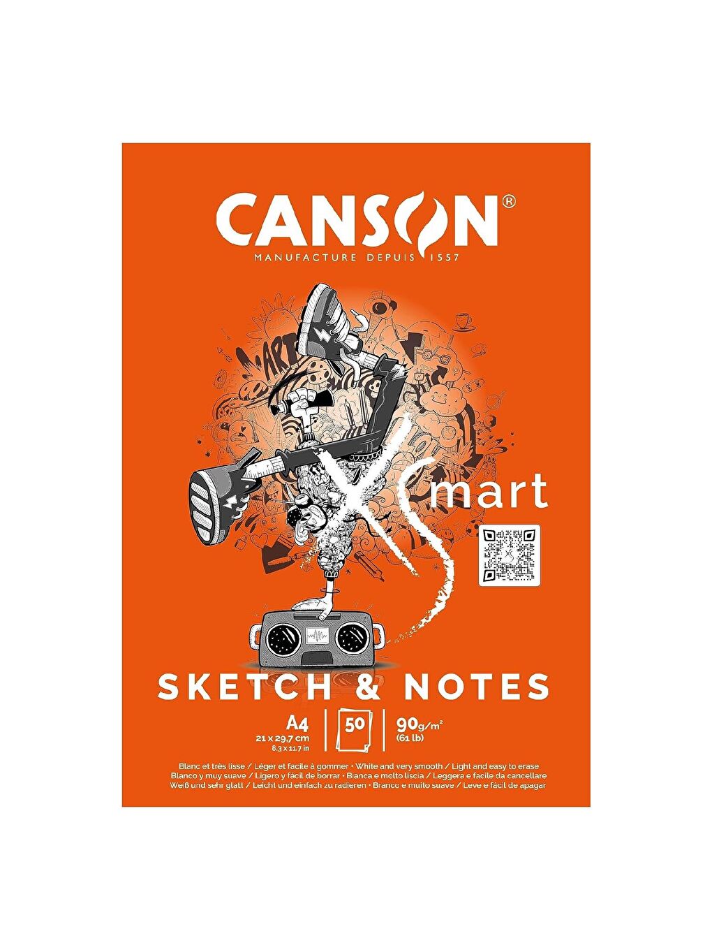 XSmart Sketch & Notes A4 50 Yaprak 90 gr Çizim Defteri (C32250P003)-1