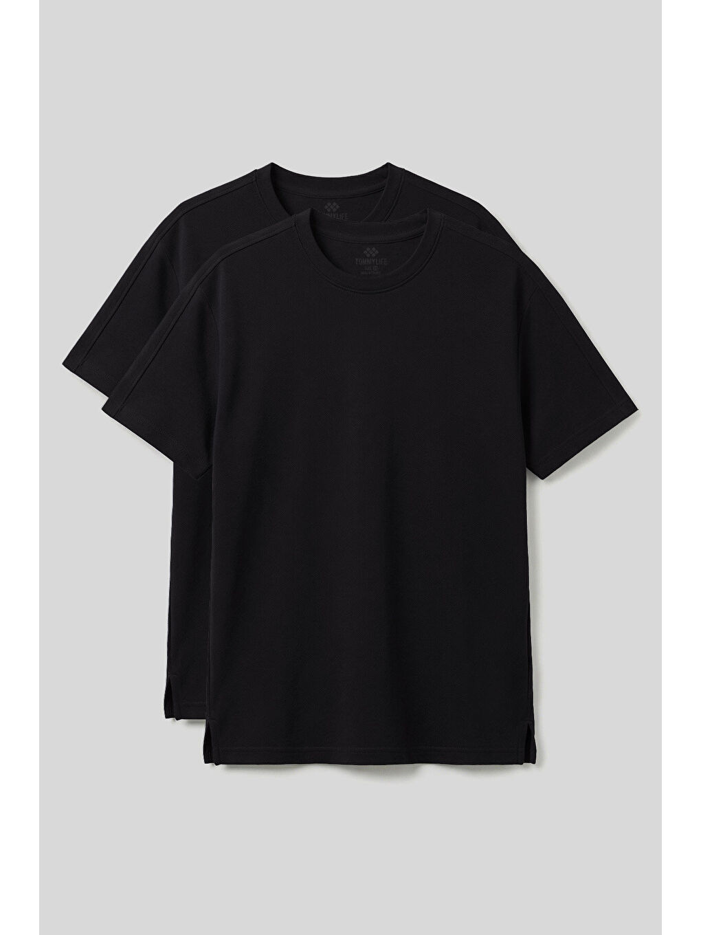 Rahat Form O Yaka 2li Paket Siyah Erkek T-Shirt - 88495