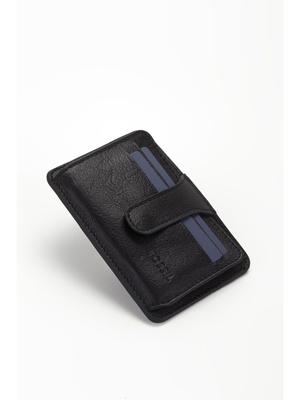 Siyah Kutulu Hakiki Deri Çıtçıtlı Kartlık El Portföyü Cüzdan-1