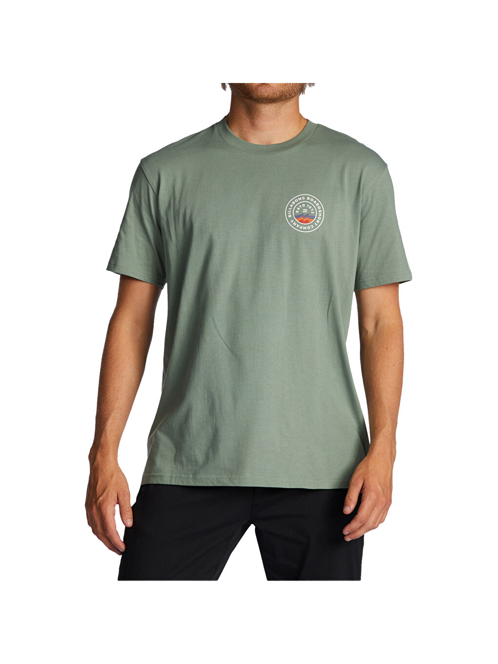 Haki Walled Ss Erkek Yeşil Tişört-2