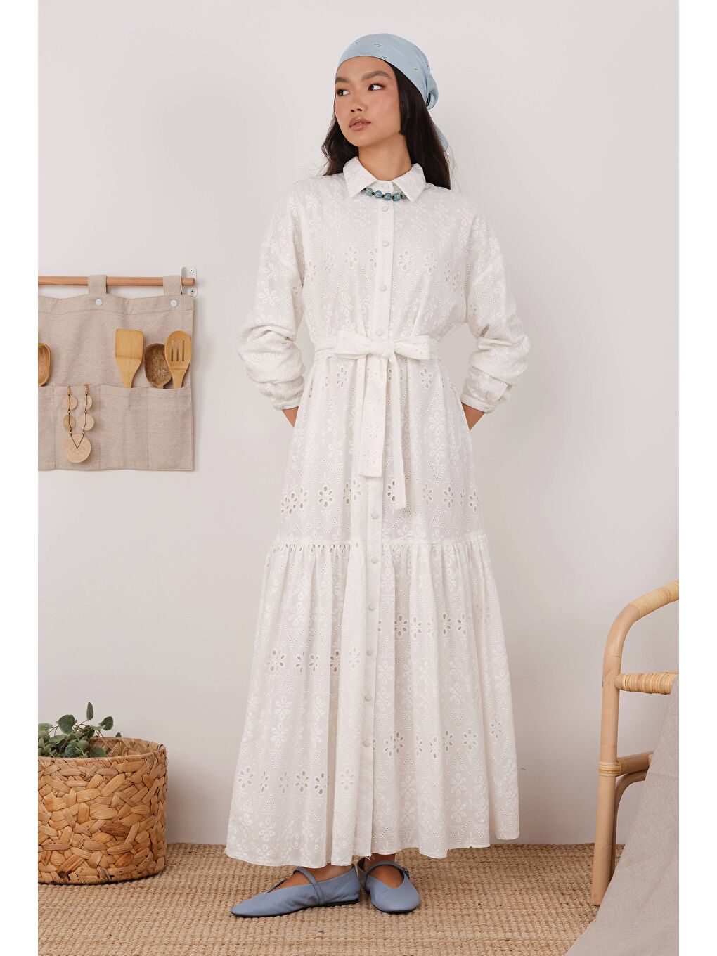 Brode Elbise Beyaz