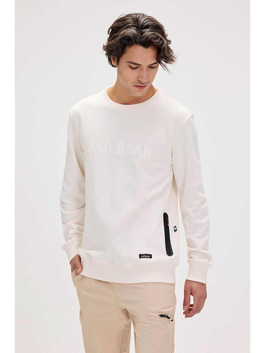Marlow Beyaz Erkek Sweatshirt-5