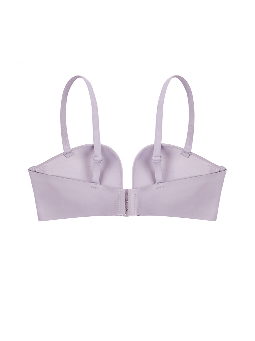 Pembe Derin Dekolte Destekli Dikişsiz Sütyen-1