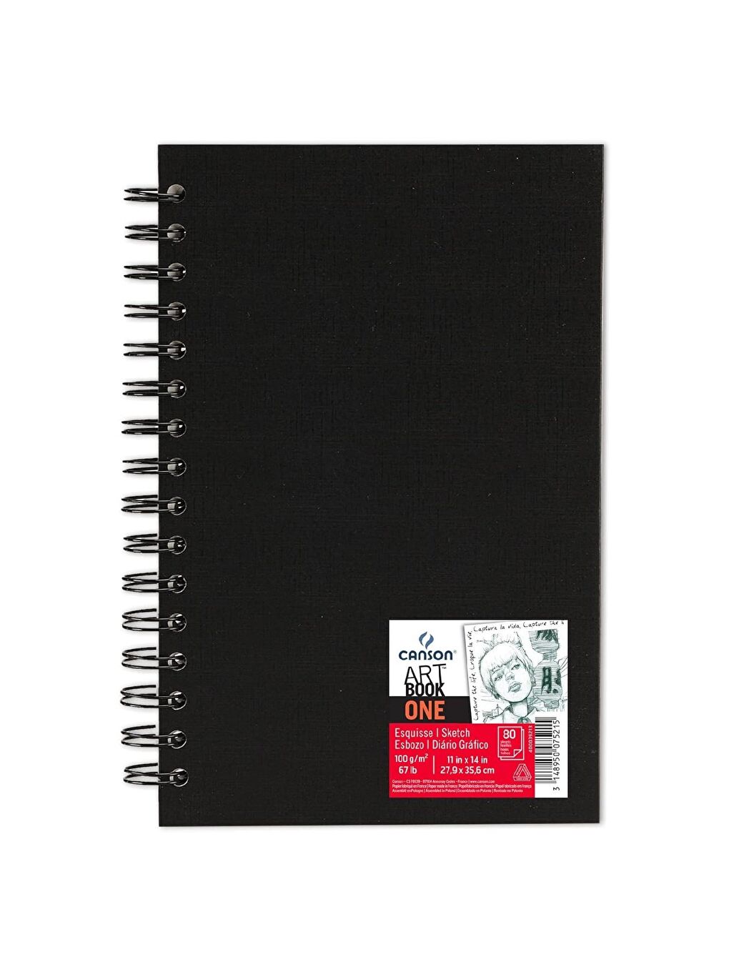 Art Book One 27.9x35.6 cm 80 Yaprak 100 gr Spiralli Sert Kapak Eskiz Defteri (C400039213)