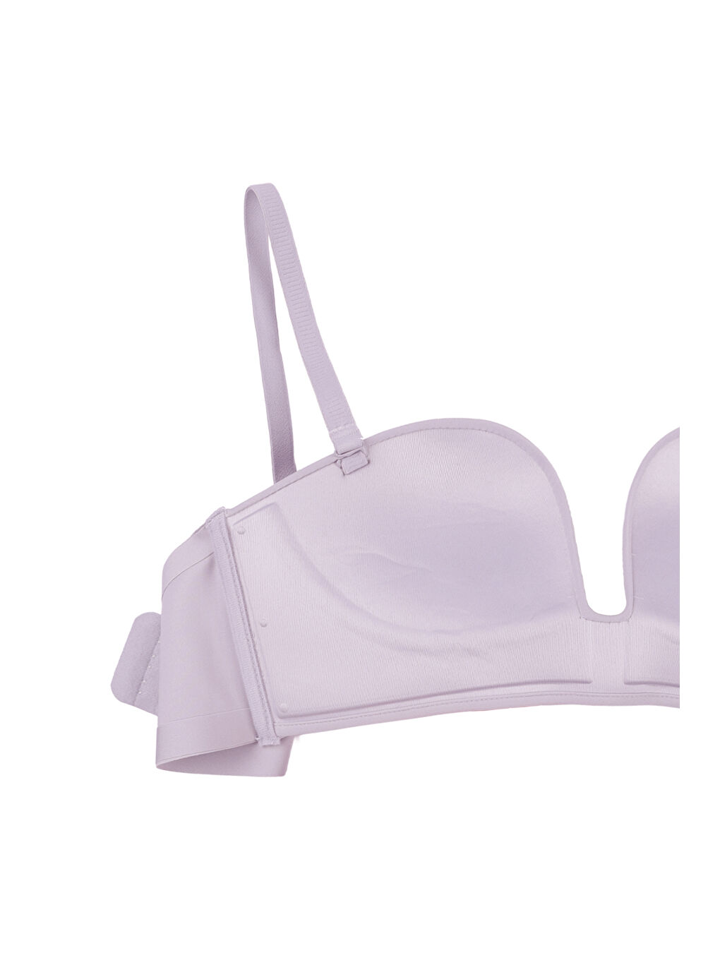 Pembe Derin Dekolte Destekli Dikişsiz Sütyen-2