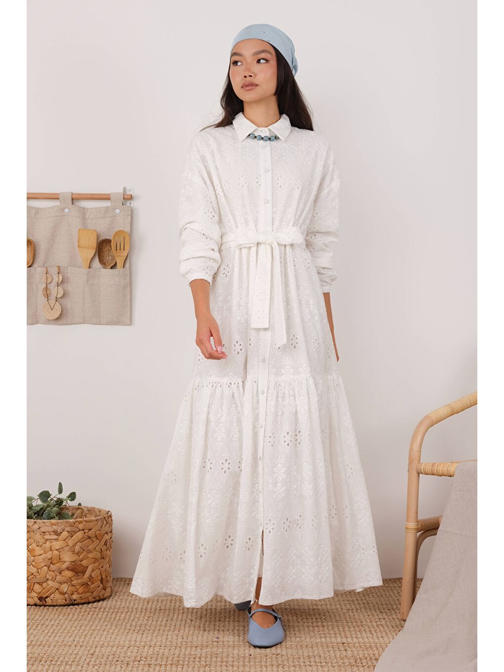 Brode Elbise Beyaz-1