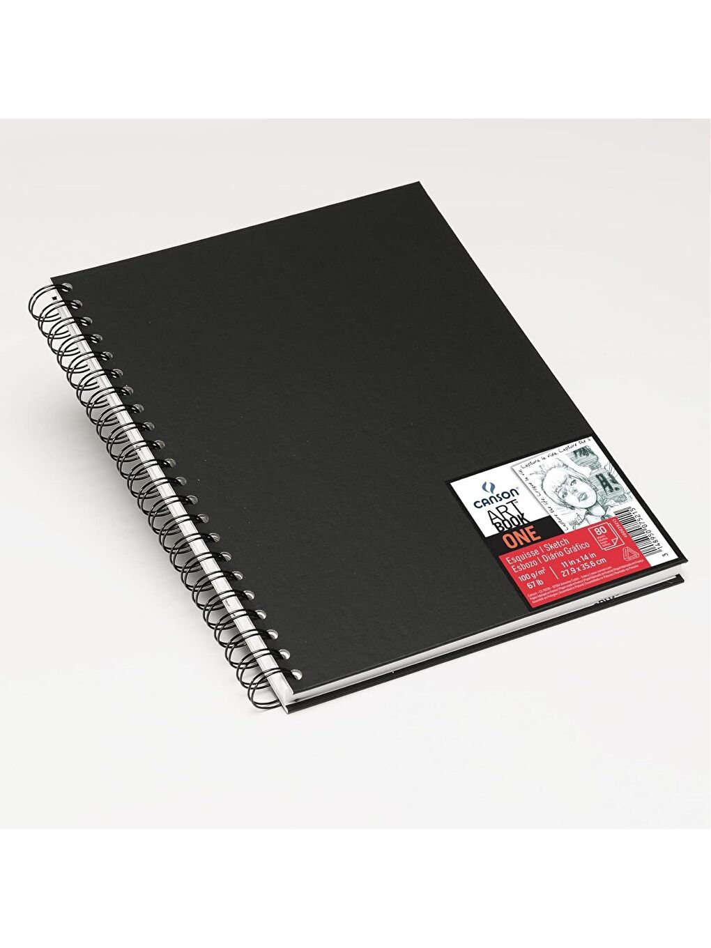 Art Book One 27.9x35.6 cm 80 Yaprak 100 gr Spiralli Sert Kapak Eskiz Defteri (C400039213)-1