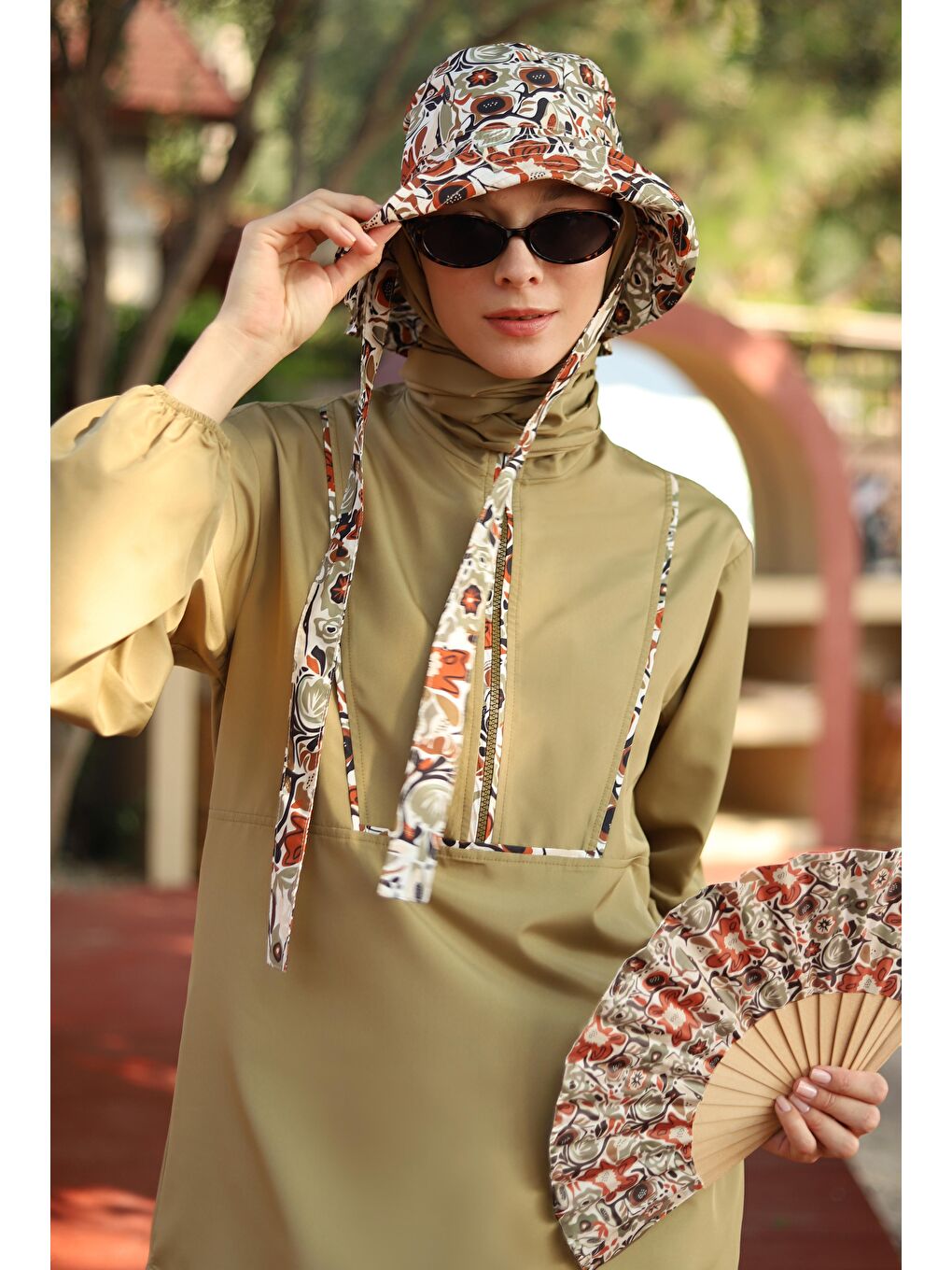 Haki Biyeli Yüzme Takımı Açık Kil-1