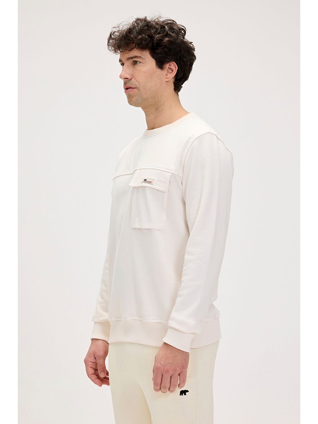 Re-Beverly Beyaz Erkek Sweatshirt-1