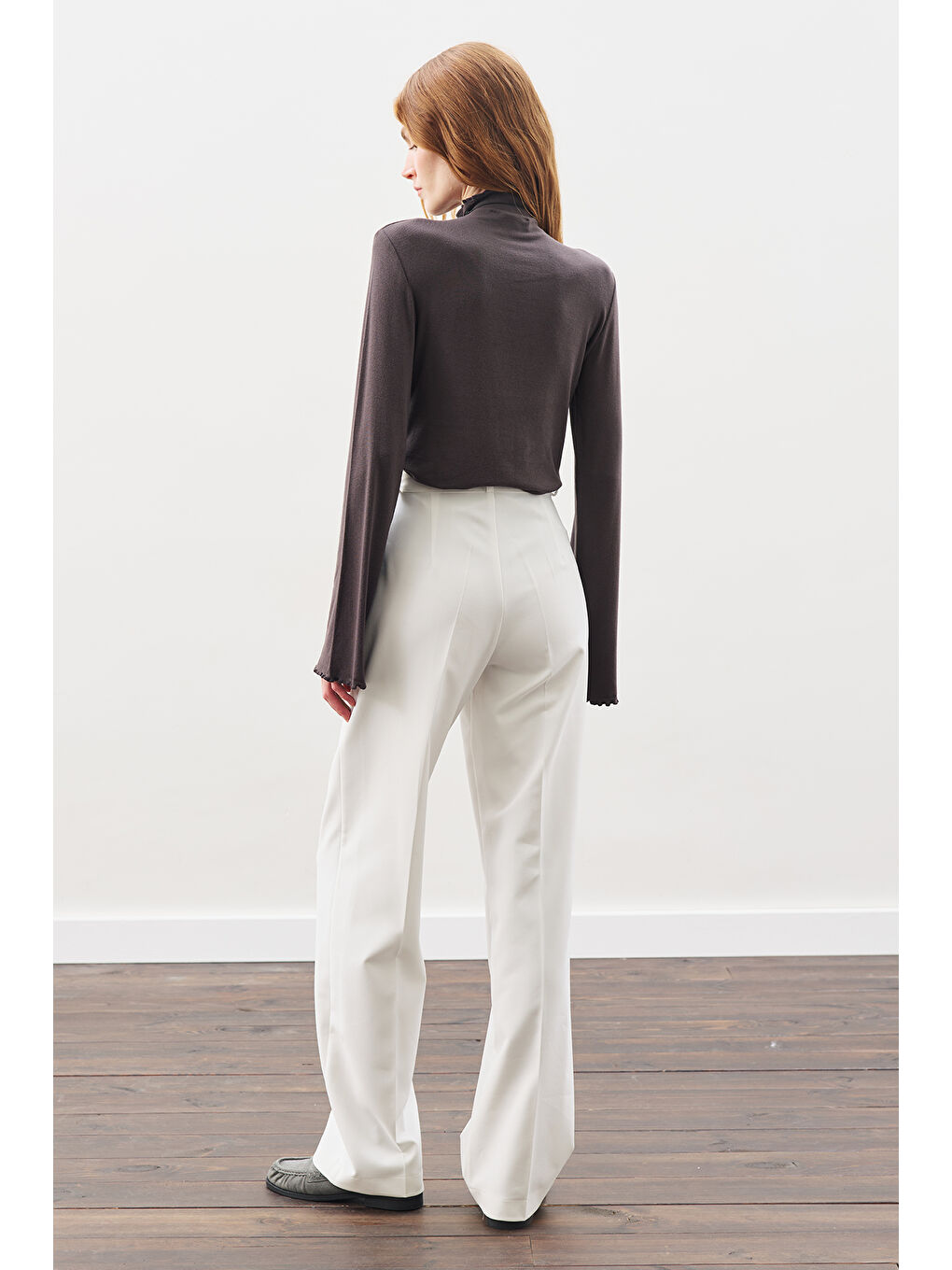 Balıkçı Yaka Bluz Antrasit-7