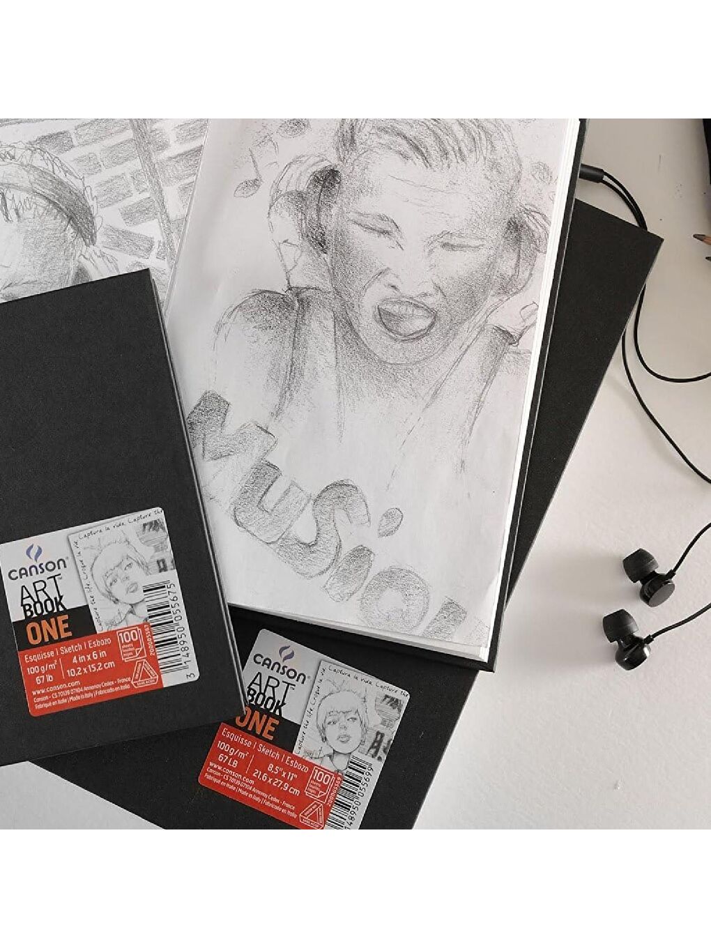 Art Book One 27.9x35.6 cm 80 Yaprak 100 gr Spiralli Sert Kapak Eskiz Defteri (C400039213)-2