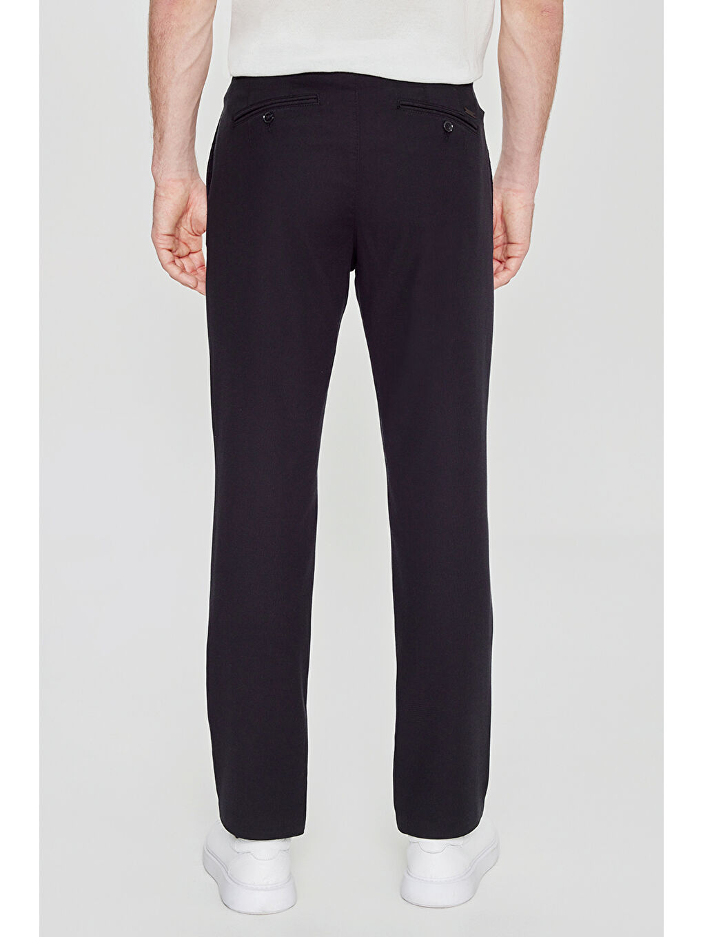 Erkek Siyah Regular Fit Normal Kesim Yan Cepli Armürlü Casual Pantolon-4