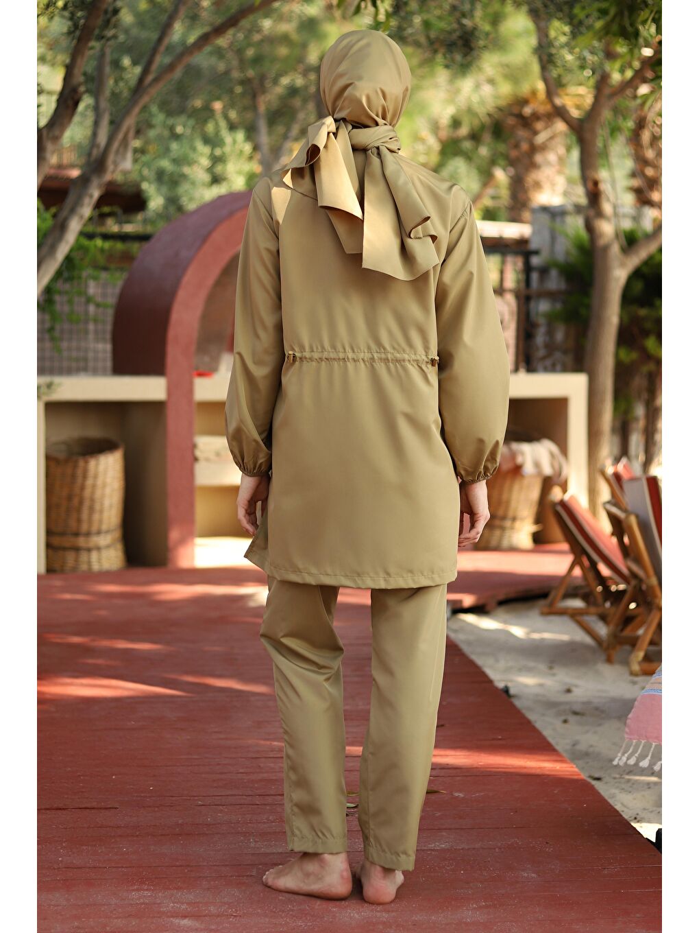 Haki Biyeli Yüzme Takımı Açık Kil-3