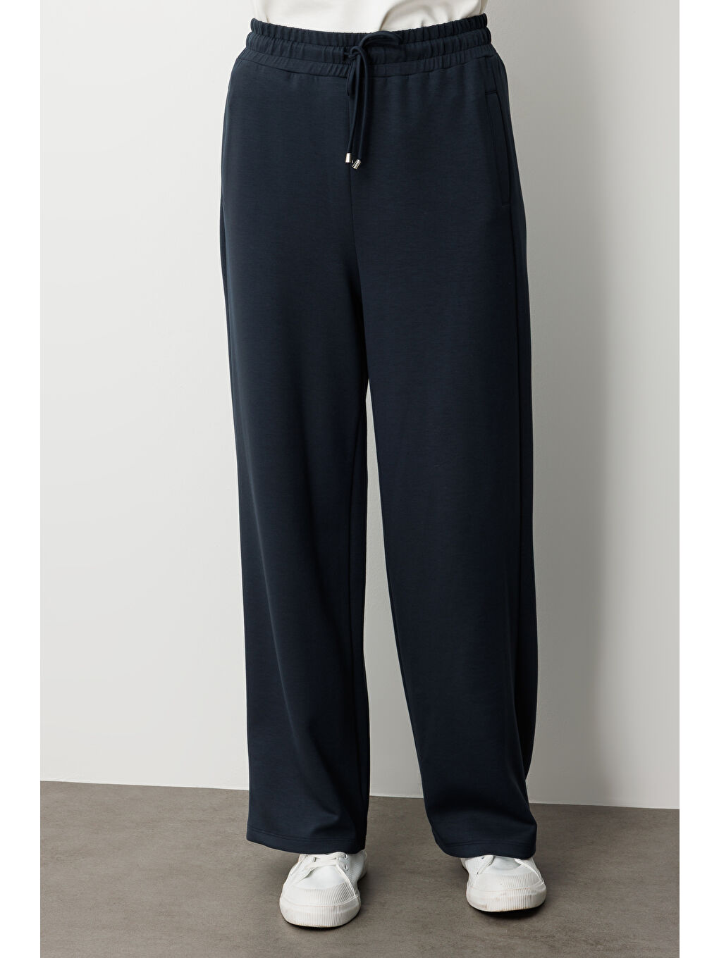 Beli Lastikli Yumuşak Dokulu Antrasit Jogger Pantolon-3