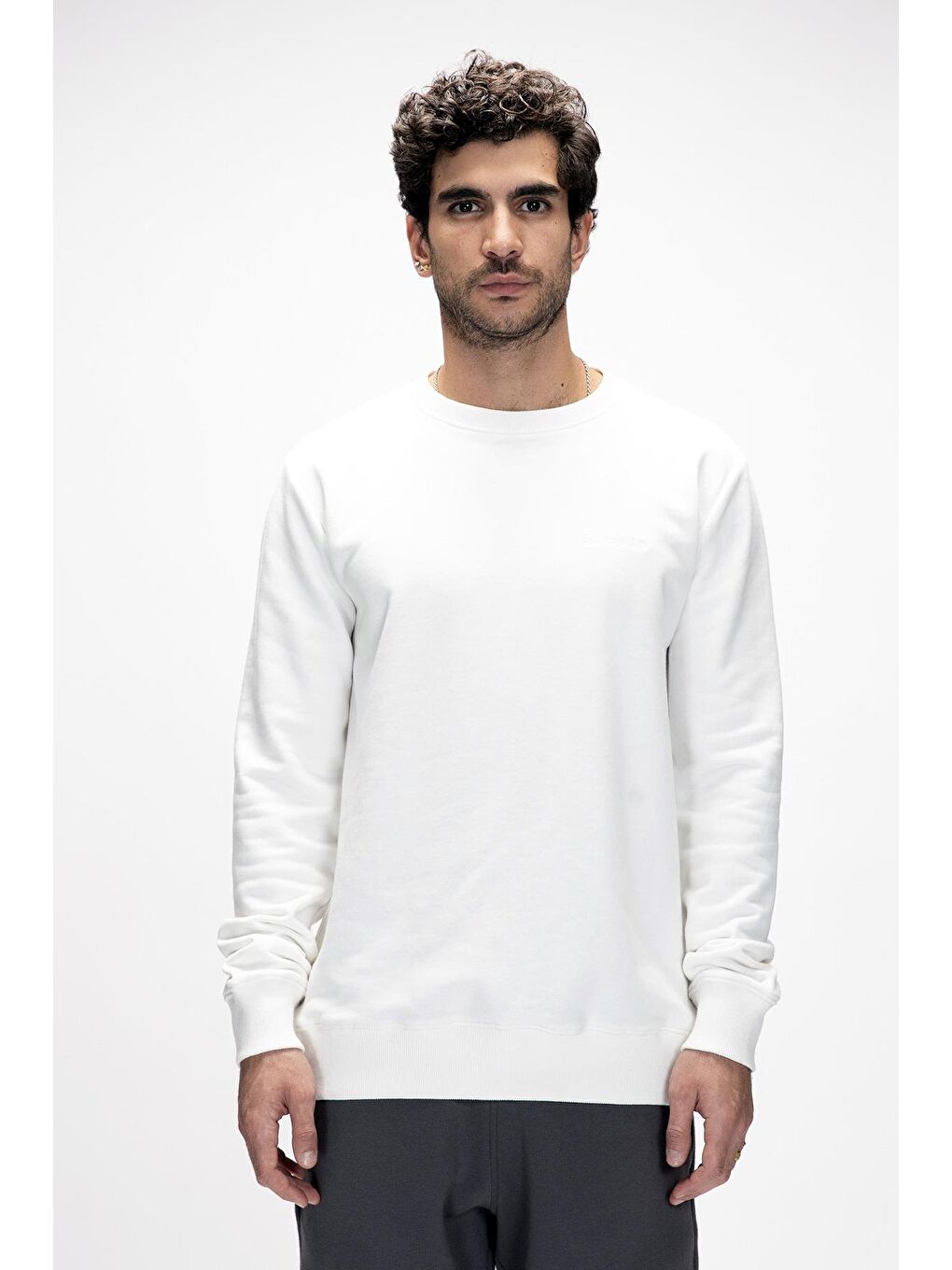 Inner King Size Beyaz Crewneck Erkek Sweatshirt