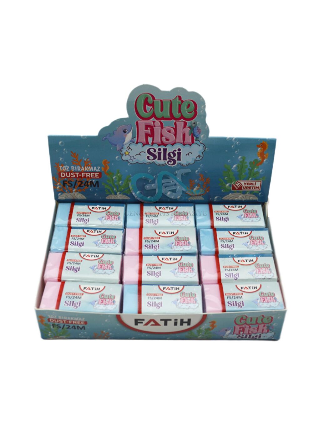 Cute Fish Dust Free Orta Boy Silgi No:24 24 Adet FA37083