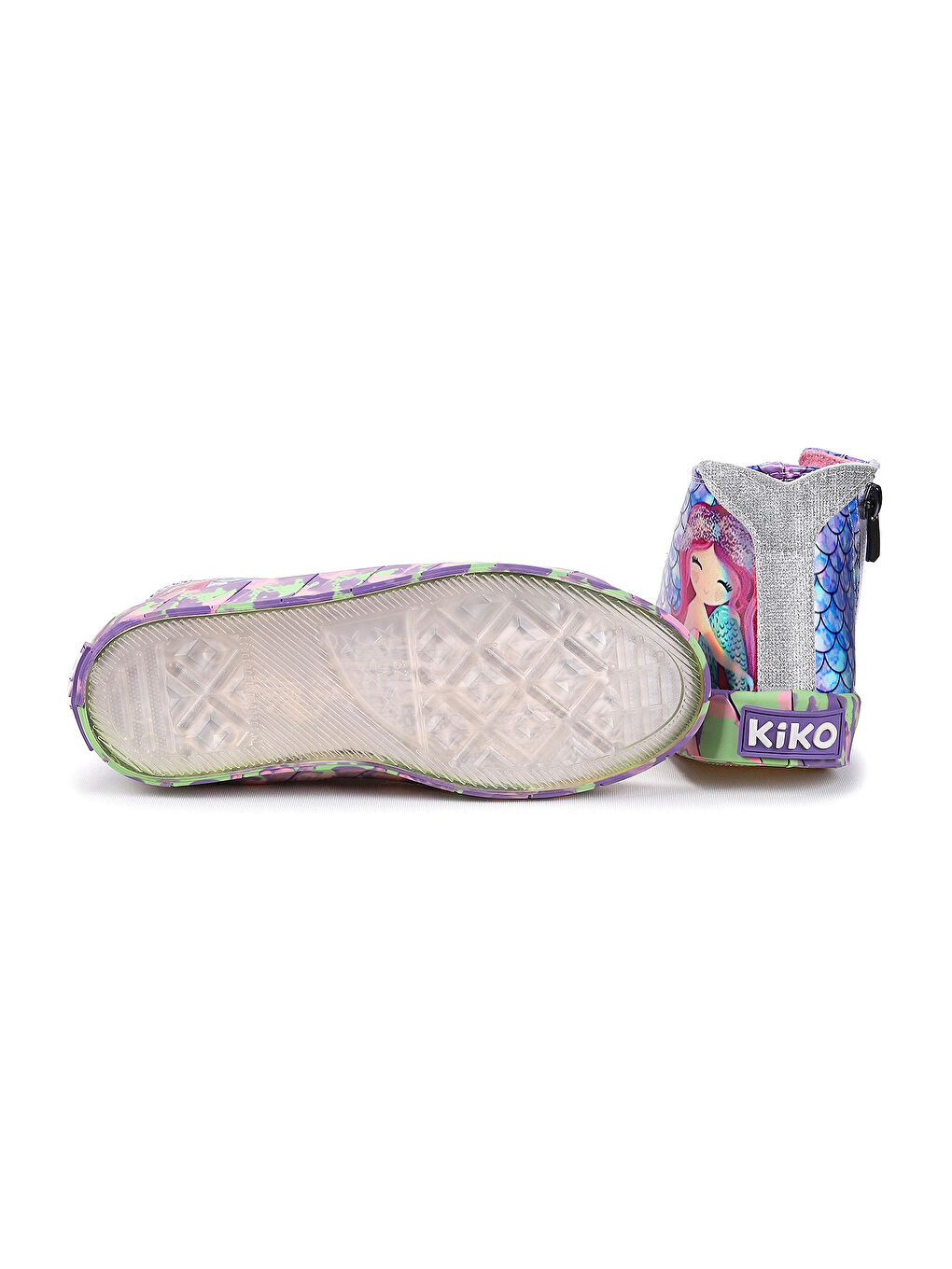 Lila Ruse Deniz Kızı Fermuarlı Kız Çocuk Spor Ayakkabı-4