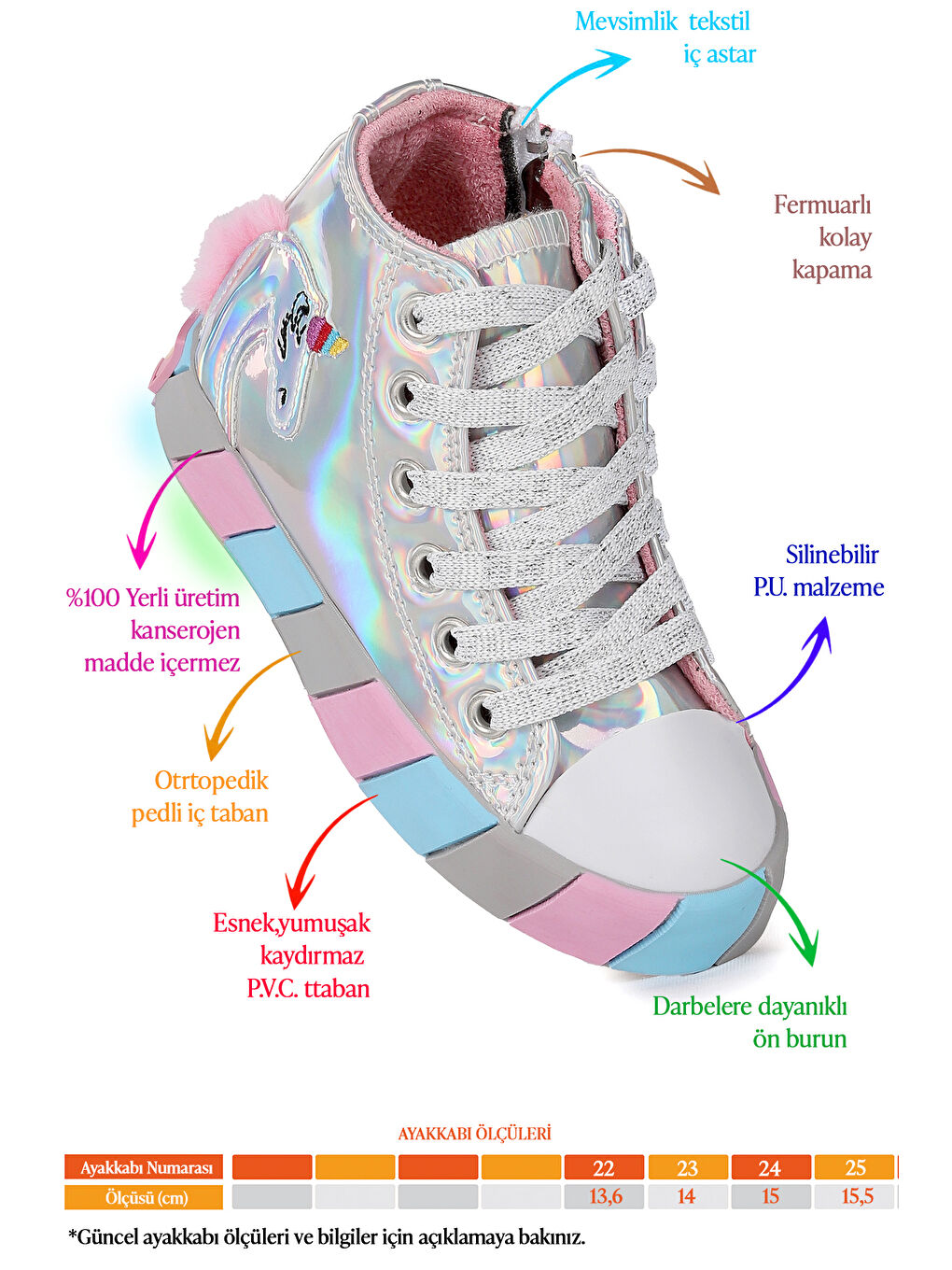 Gri Fermuarlı Işıklı Kız Bebek Spor Ayakkabı-1