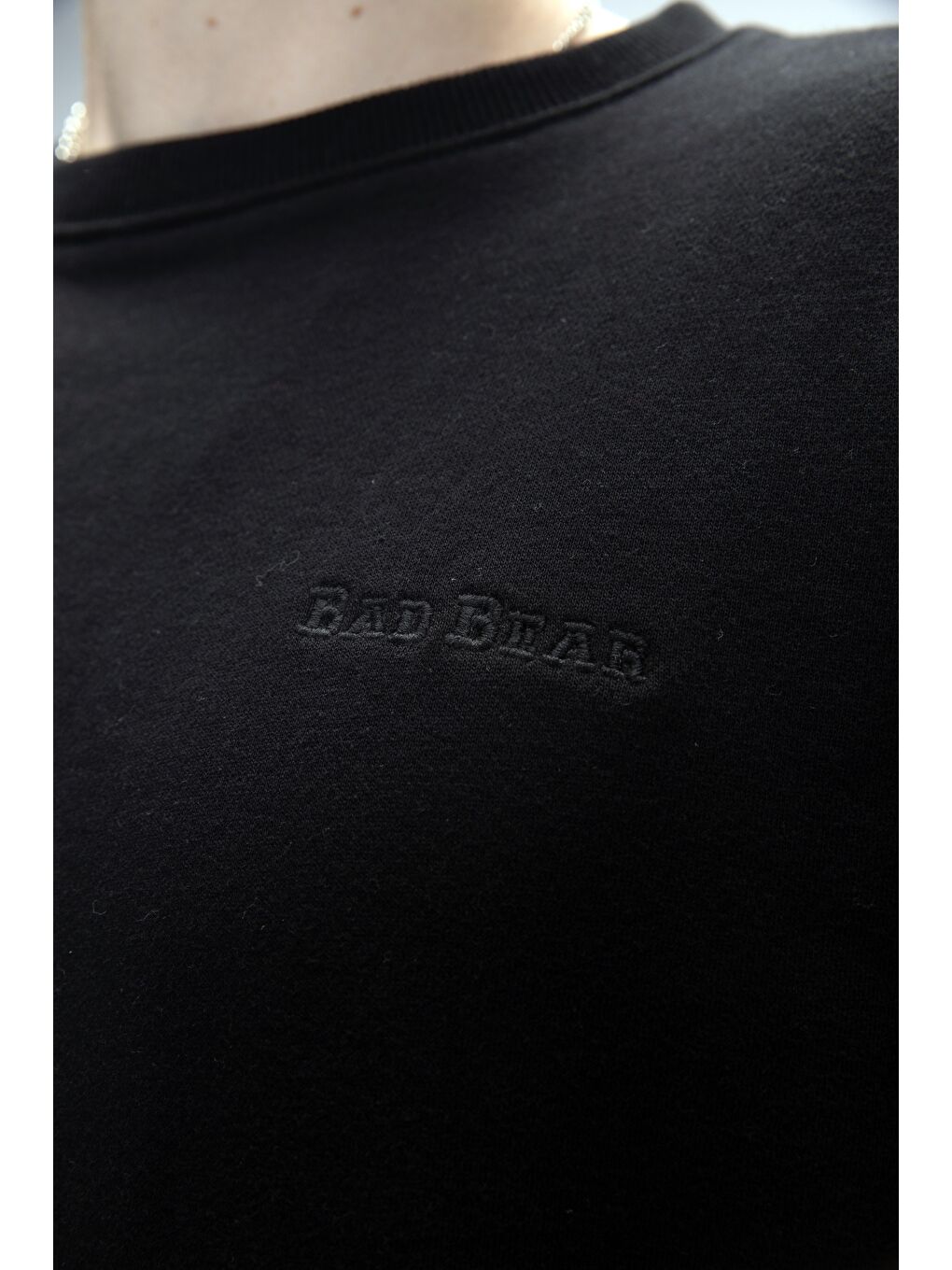 Siyah Inner King Size Si̇yah Crewneck Erkek Sweatshirt-3