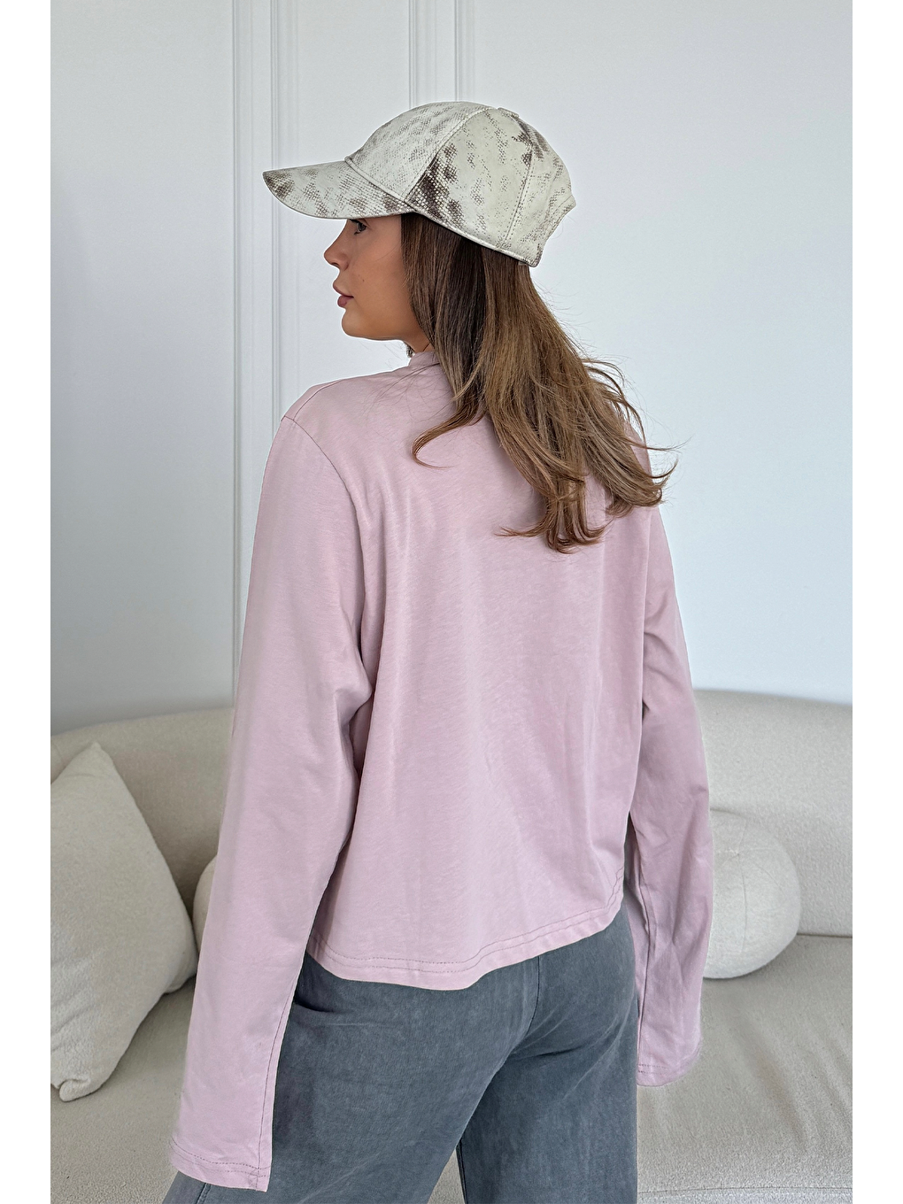 Geniş Kol Oversize 2'Li Paket T-Shirt 965 Lila/Sarı-7