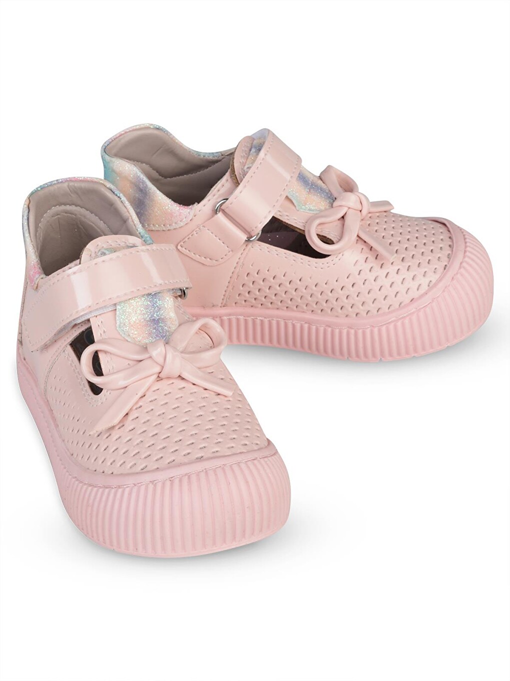 Pembe Girls Kız Bebek Kurdela Aksesuarlı 21- Babet - Pudra-5