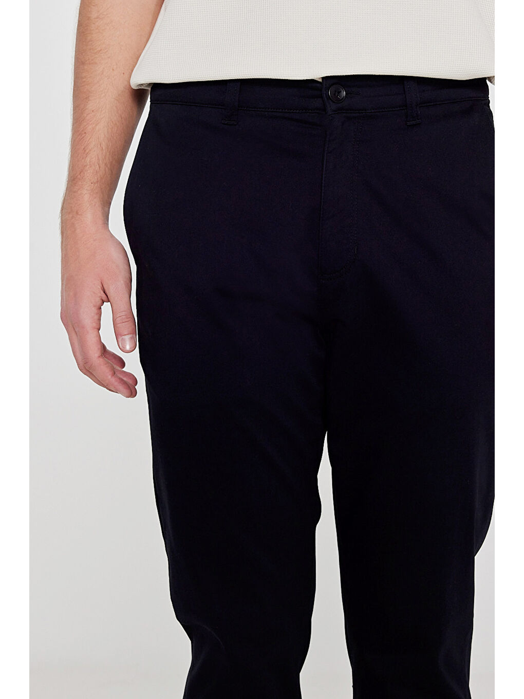 Siyah Erkek Kanvas Pantolon-4