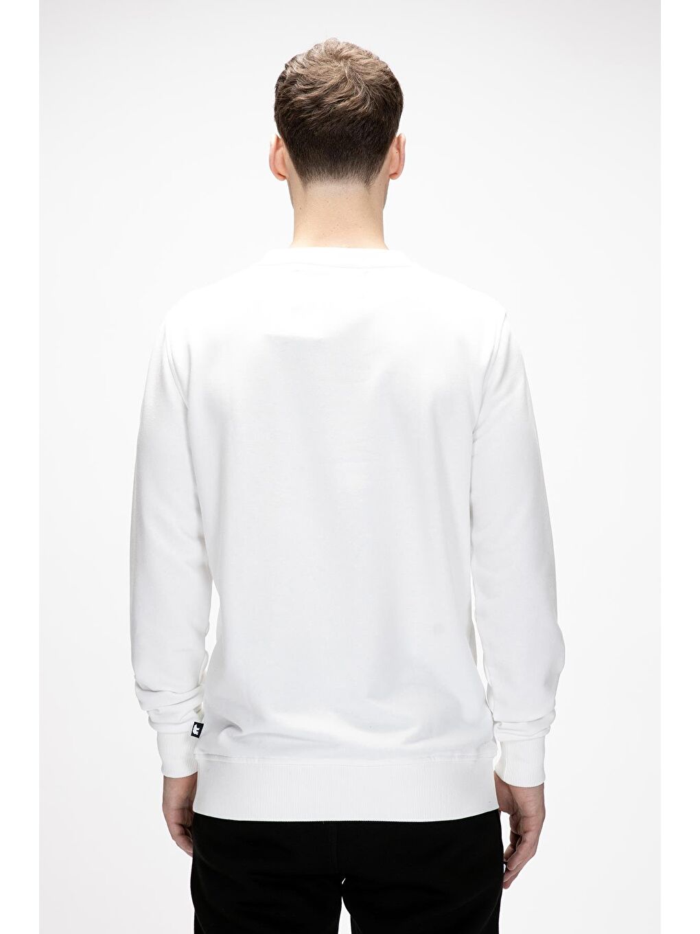Corner King Size Beyaz Crewneck Erkek Sweatshirt-2