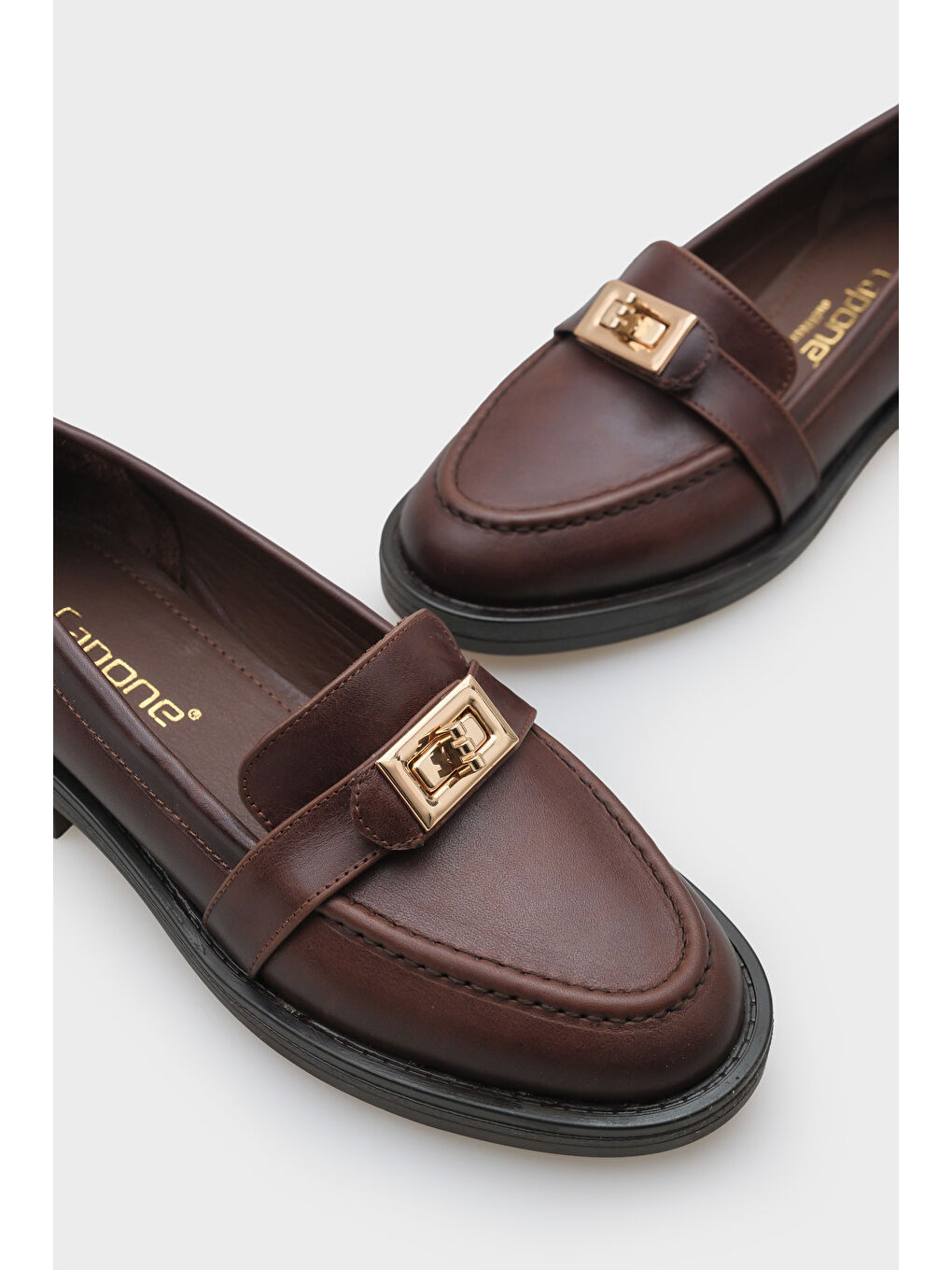 Kahverengi Wilow Kadın Hakiki Deri Loafer-3