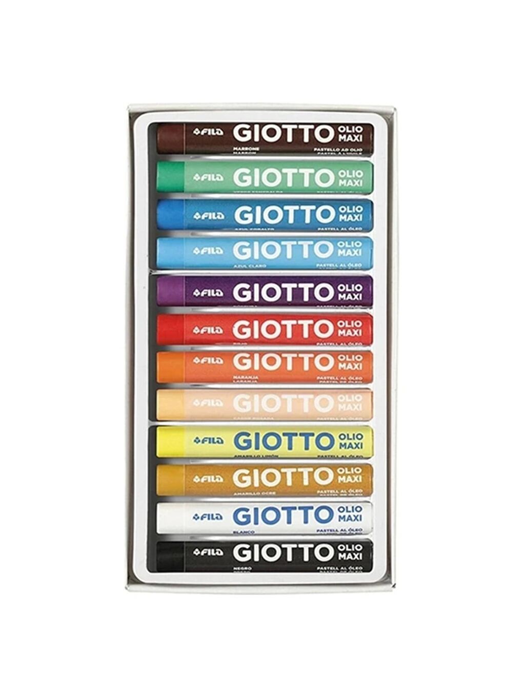 Olio Maxi Karton Kutu Yuvarlak Pastel Boya 12 Renk (F293400)-1