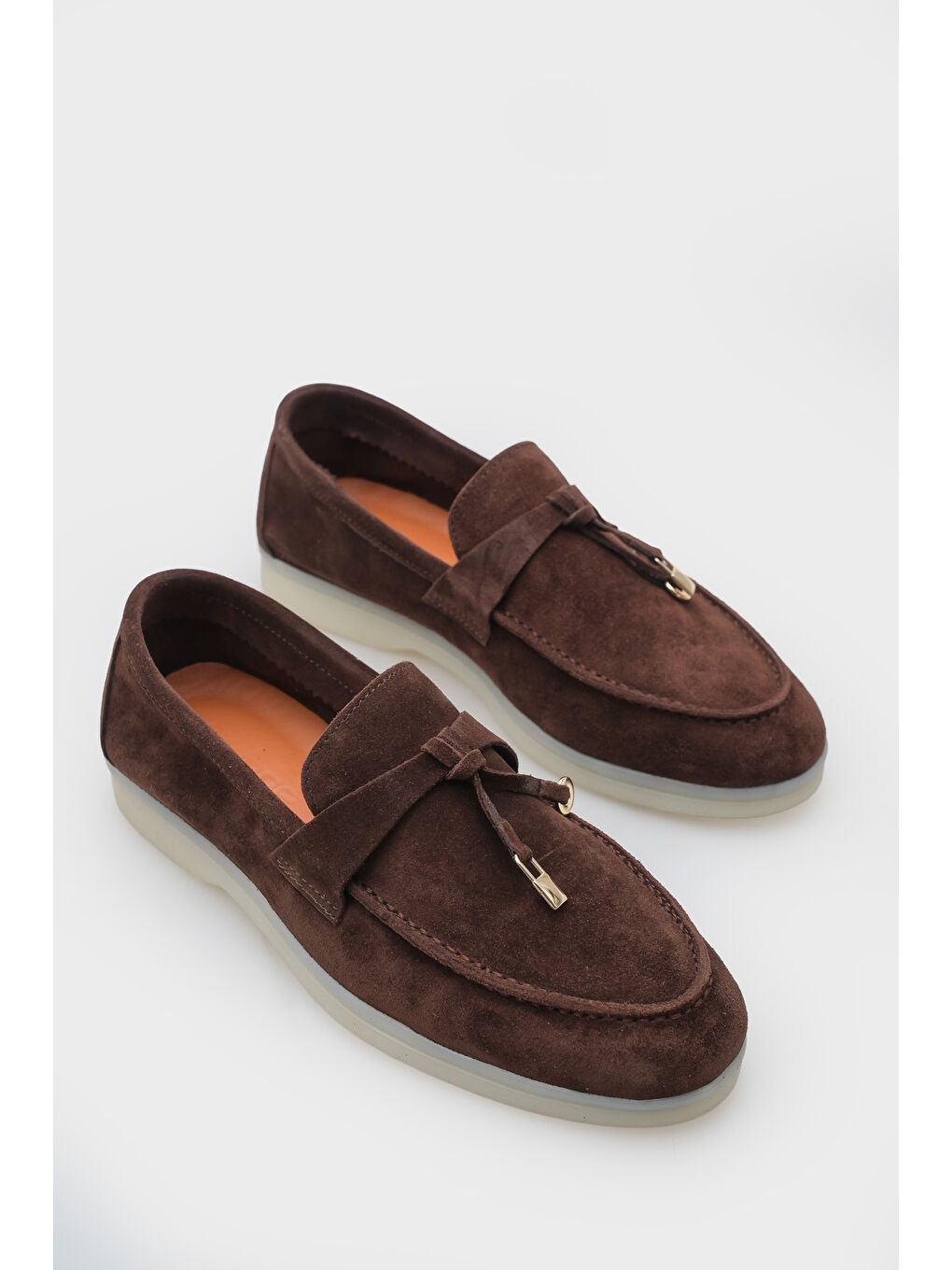 Kahverengi Vikki Hakiki Deri Kadın Loafer-1