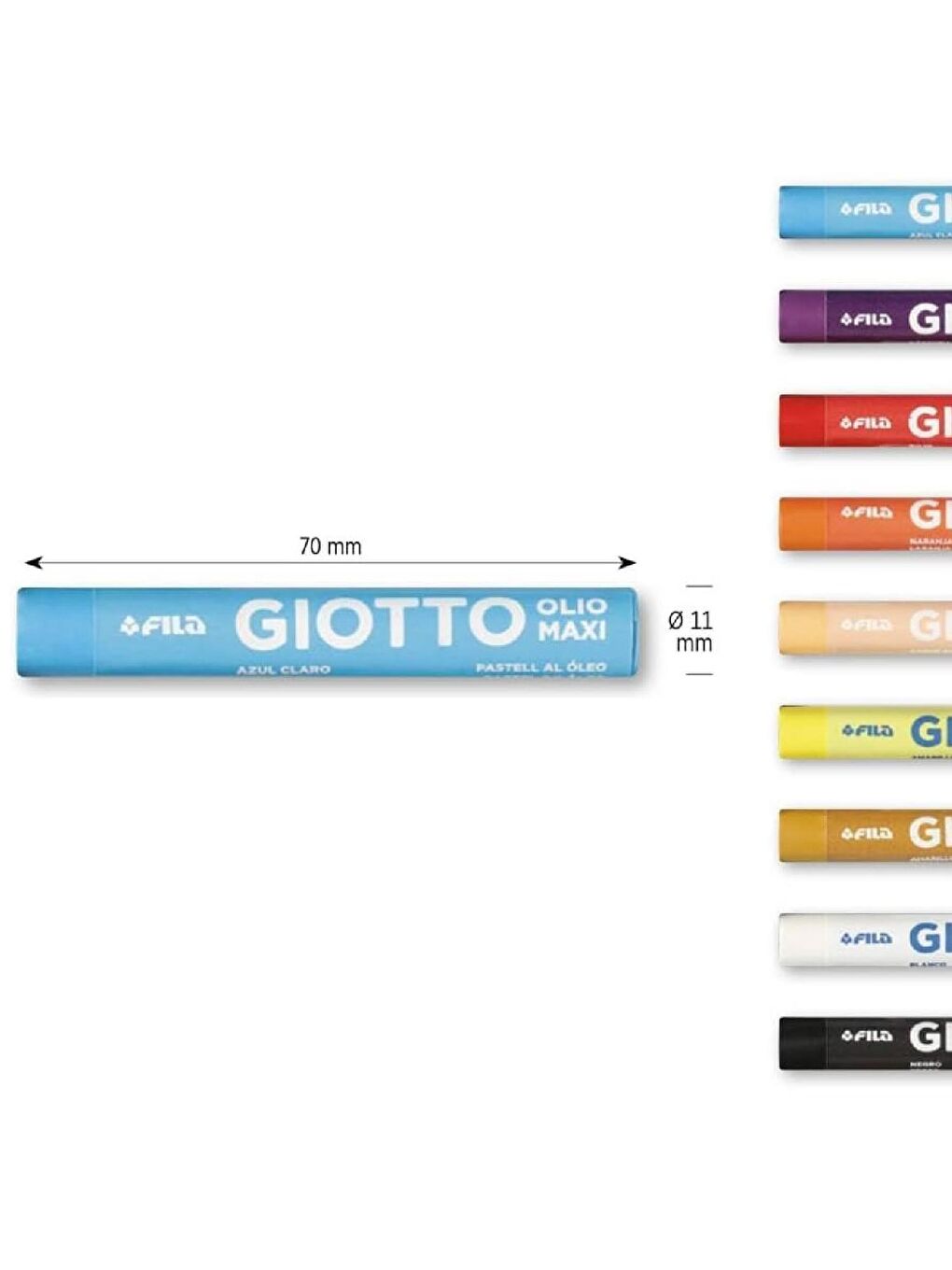 Olio Maxi Karton Kutu Yuvarlak Pastel Boya 12 Renk (F293400)-3