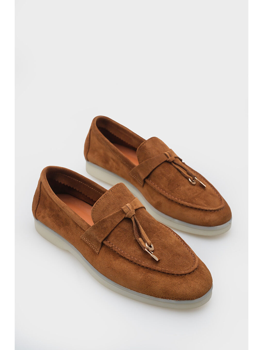 Kahverengi Vikki Hakiki Deri Kadın Loafer-1