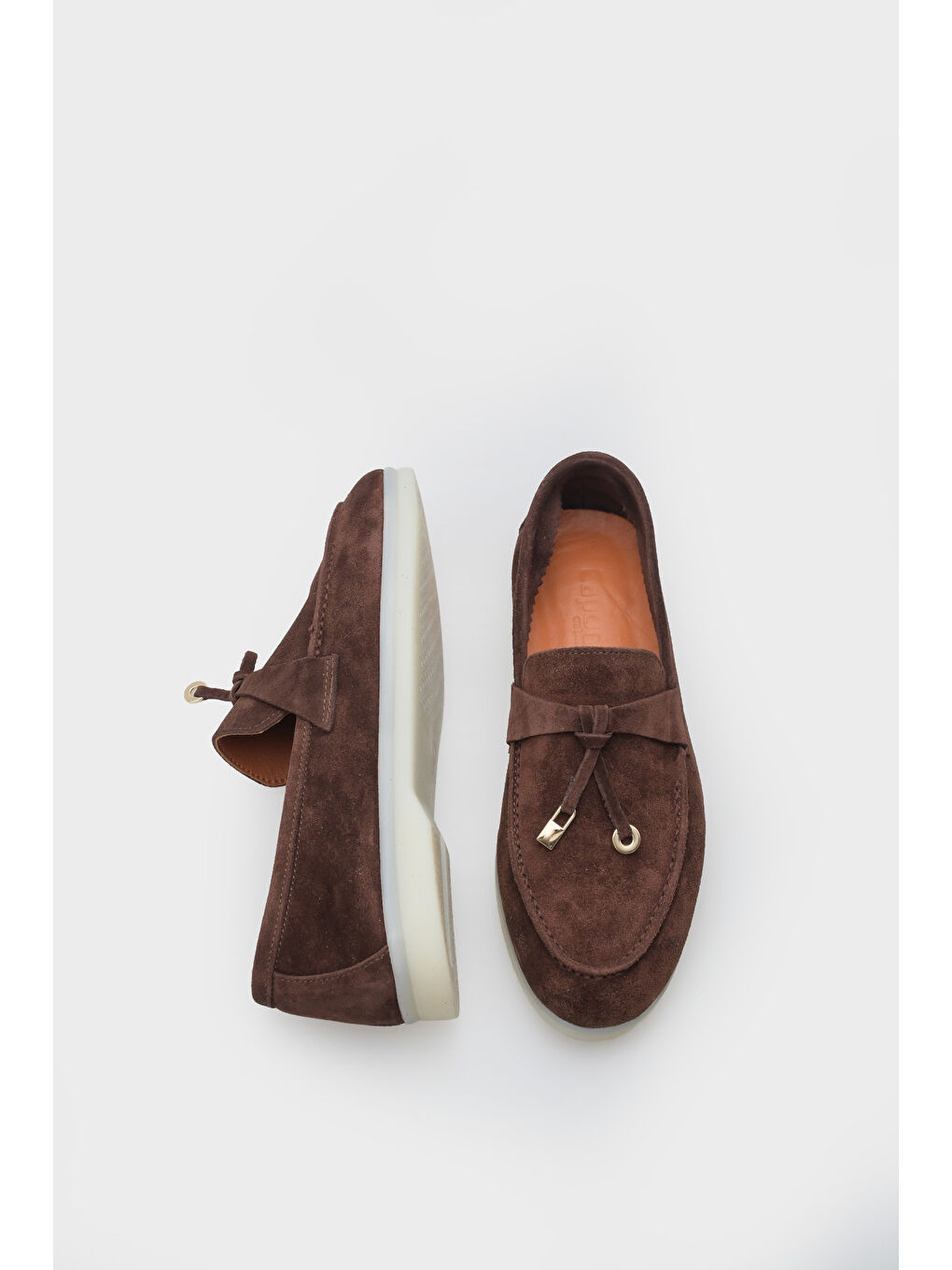 Kahverengi Vikki Hakiki Deri Kadın Loafer-5