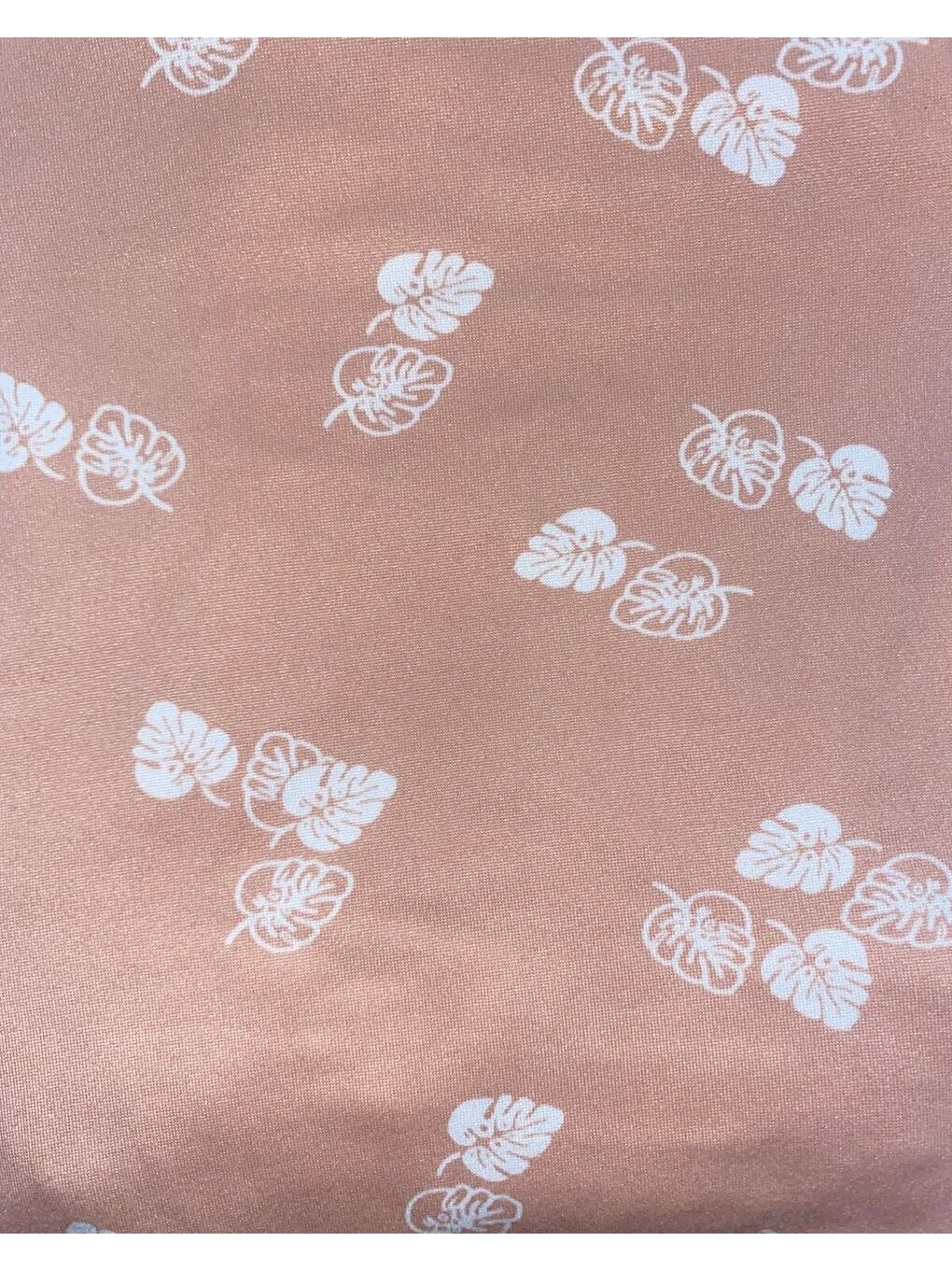 Pembe Kadın Battal Kaliteli Bambu Milan Kumaş Desenli Yumuşak Esnek Büyük Beden Pijama Kapri-1