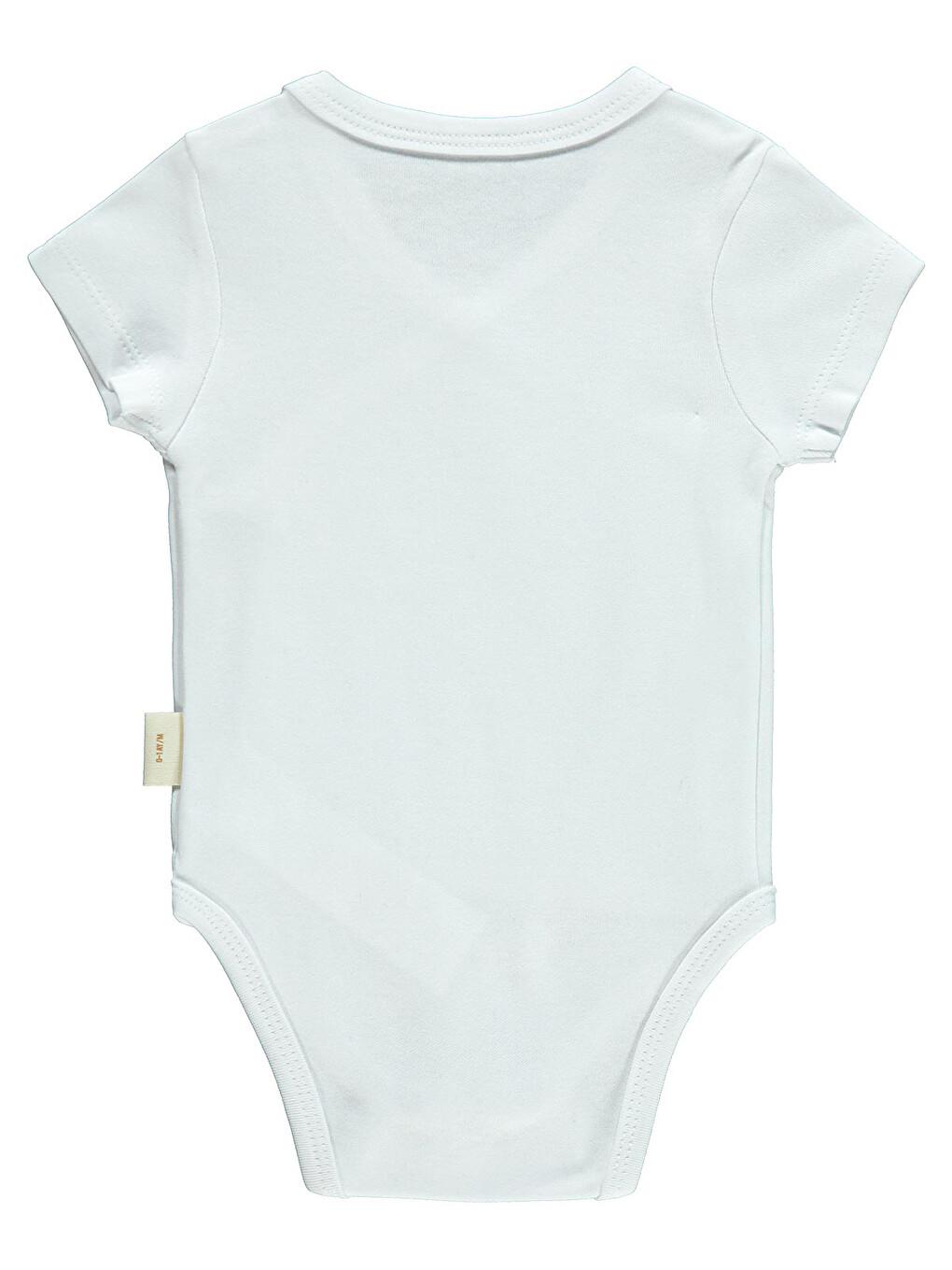 Baby Bebek Organik Çıtçıtlı Badi 0-3 Ay Beyaz-1