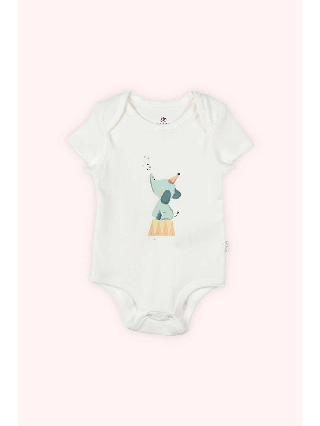 Yenidoğan Baskılı Kısa Kollu 2'li Ekru Body