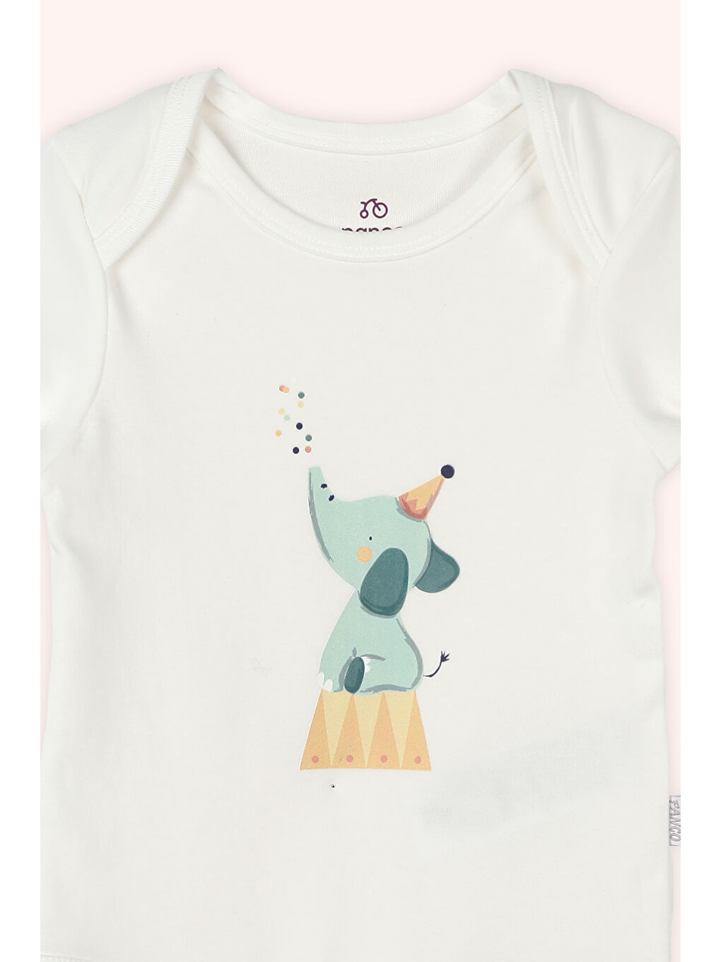 Yenidoğan Baskılı Kısa Kollu 2'li Ekru Body-1