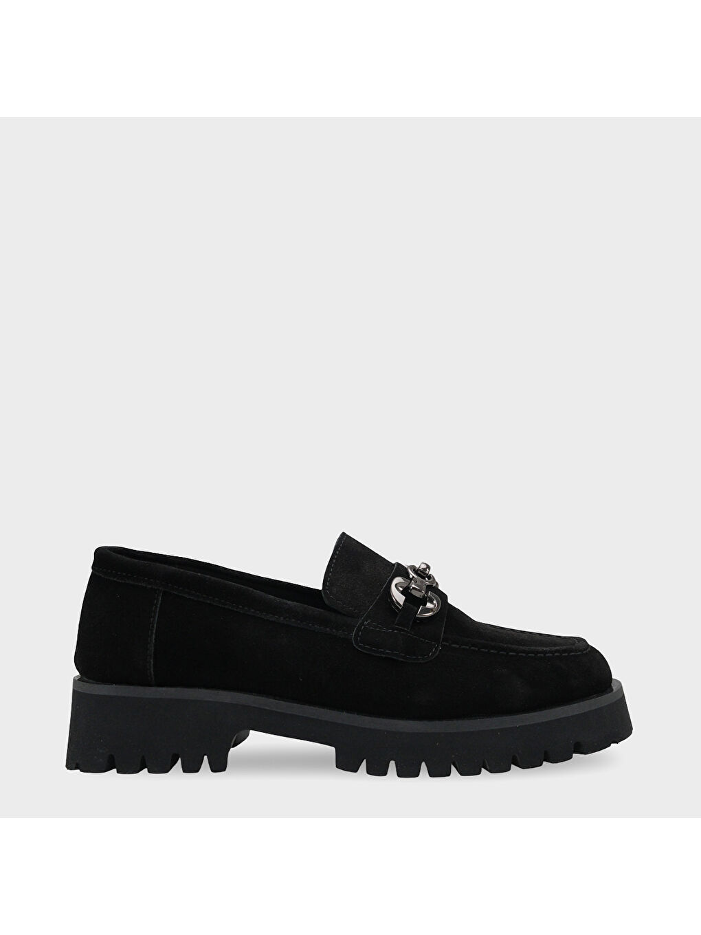 Siyah Cary Deri Kadın Loafer