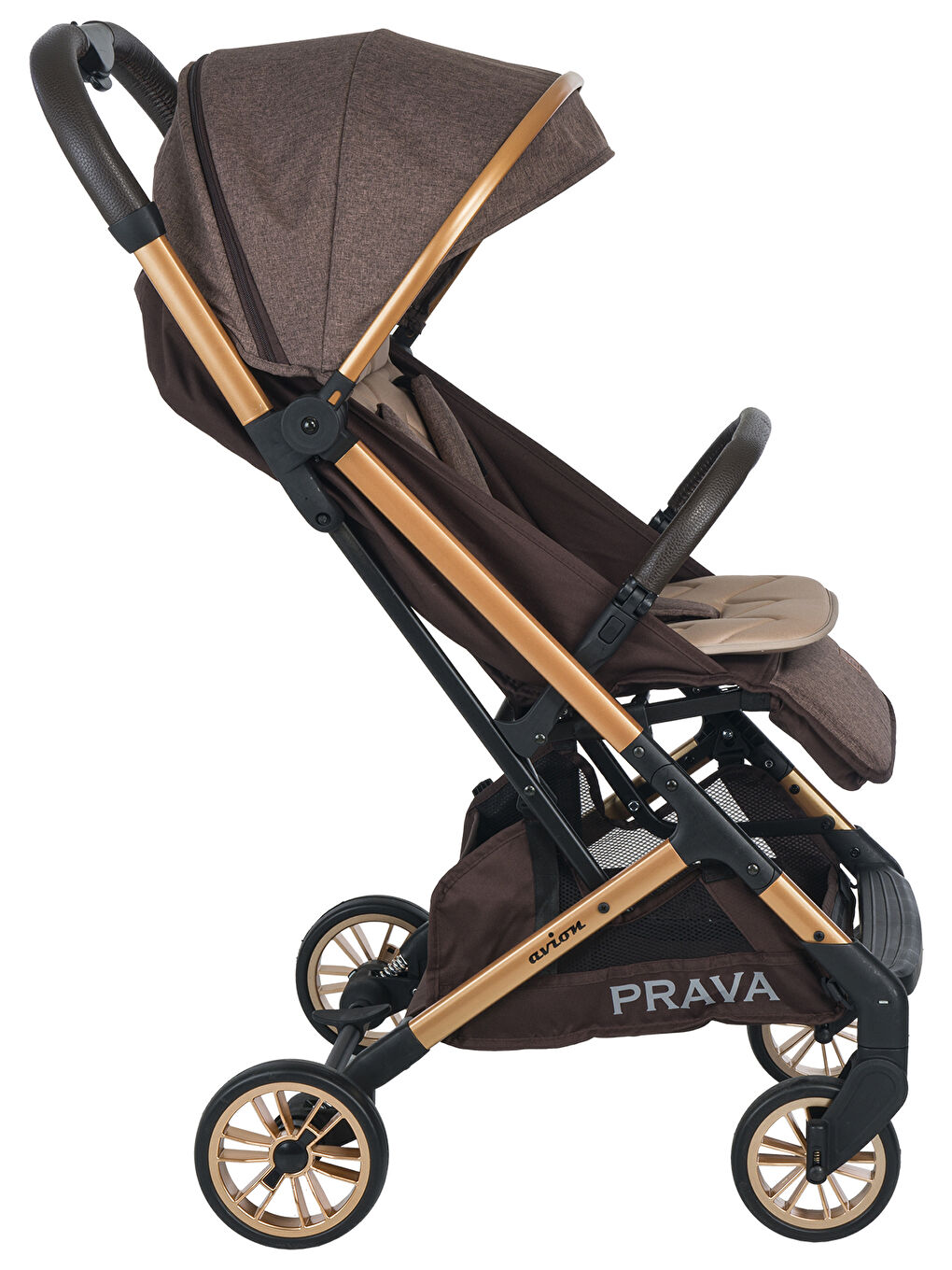 Avion Kabin Boy Bebek Arabası Gold-Kahverengi-1