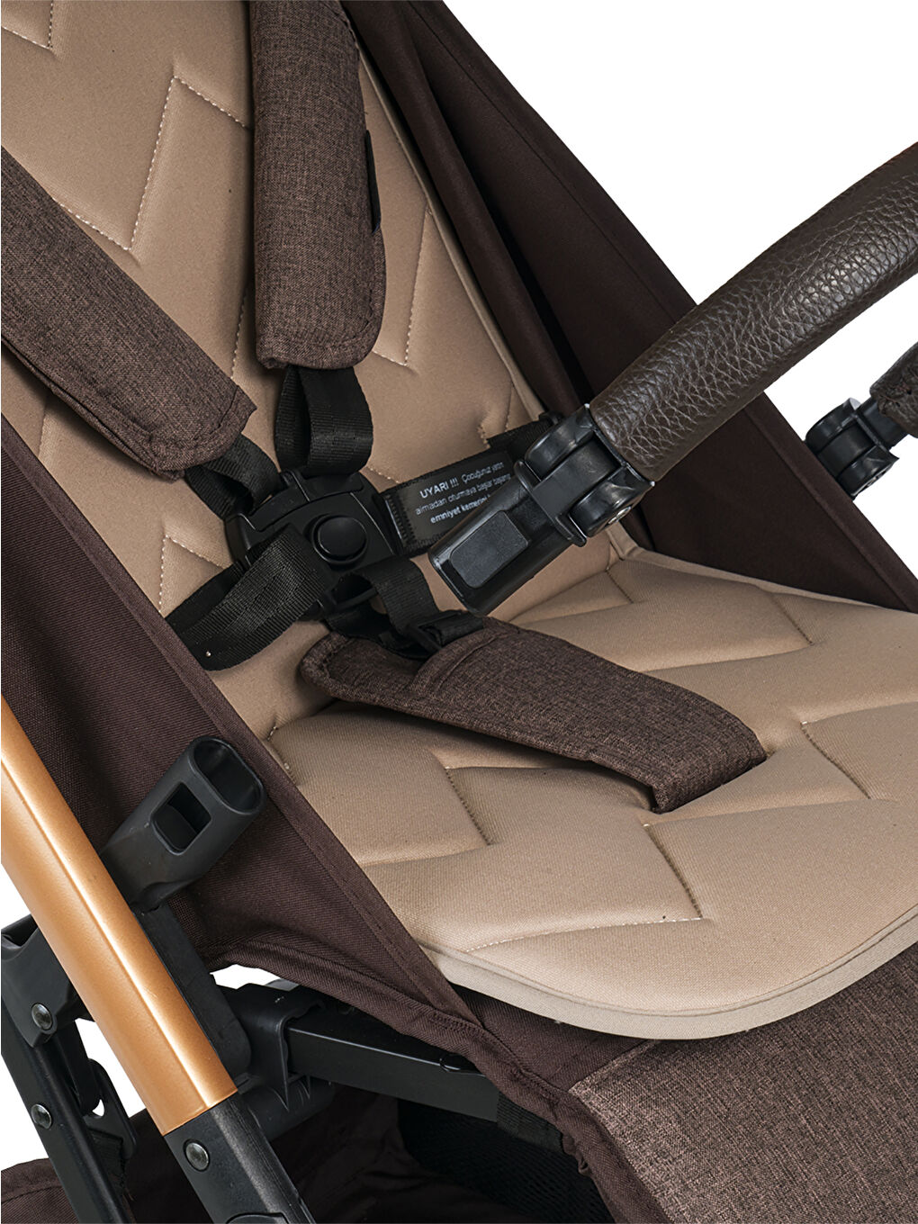 Avion Kabin Boy Bebek Arabası Gold-Kahverengi-4