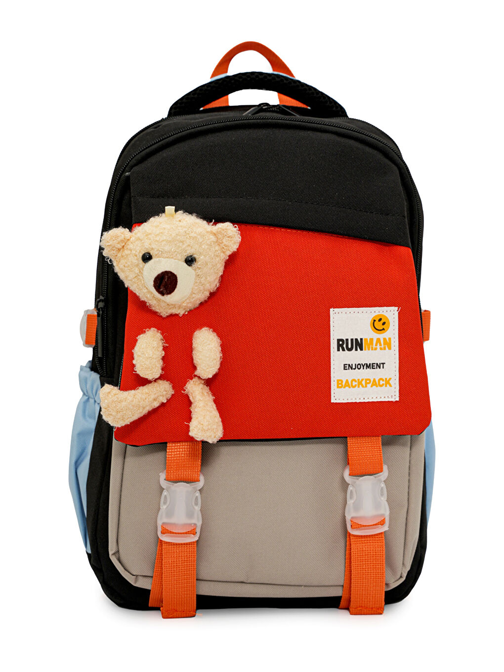 Pelüş Ayıcık Detaylı Kız Çocuk İlkokul Çanta Seti-2