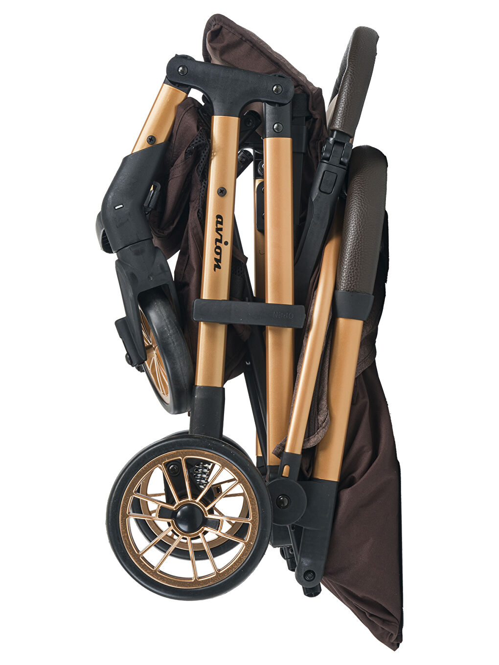 Avion Kabin Boy Bebek Arabası Gold-Kahverengi-8