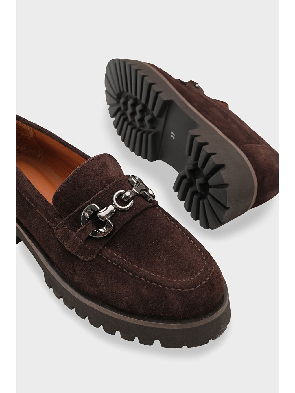 Kahverengi Cary Deri Kadın Loafer-3