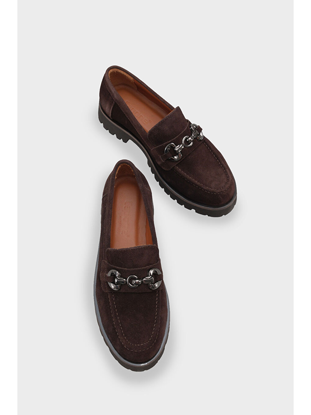 Kahverengi Cary Deri Kadın Loafer-5